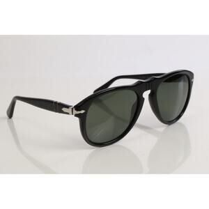 Persol PO0649 Black Green Sunglasses Unisex Classic Pilot Plastic Frame Italy